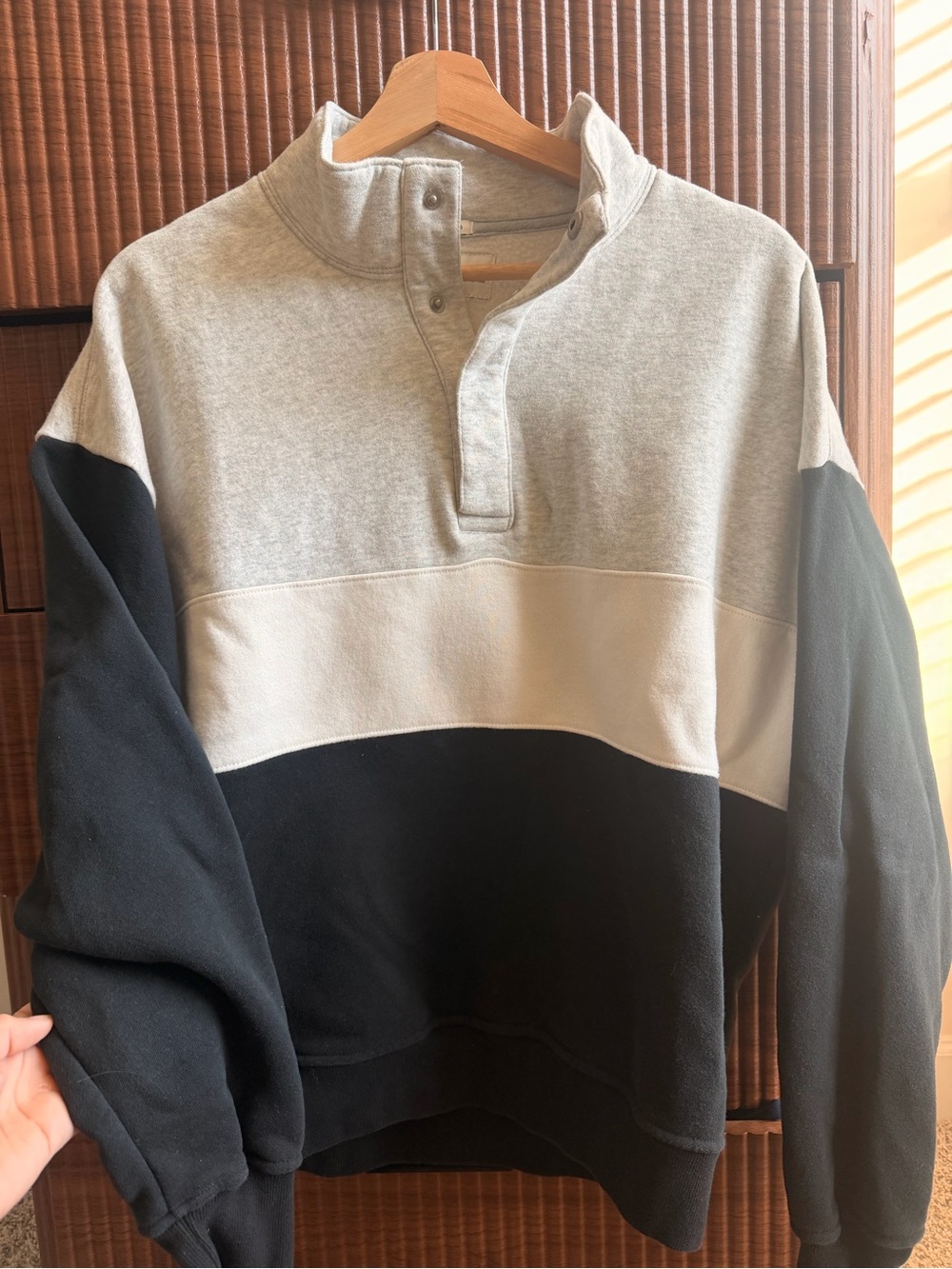 Abercrombie & Fitch Soft AF Oversized Quarter-Snap Pullover